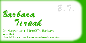 barbara tirpak business card